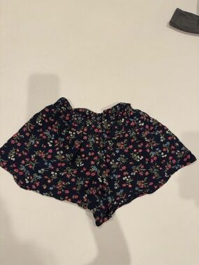 American Eagle Outfitters black + floral flowy shorts